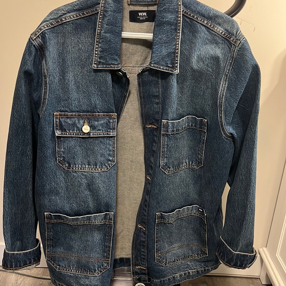 Wood Wood Denim Jacket size M with 3 pockets- never been worn